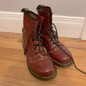 Dr. Martens maroon/burgundy boots (fits like a 9-10)